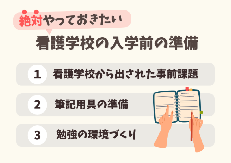 看護学生が入学前に絶対やっておきたいこと