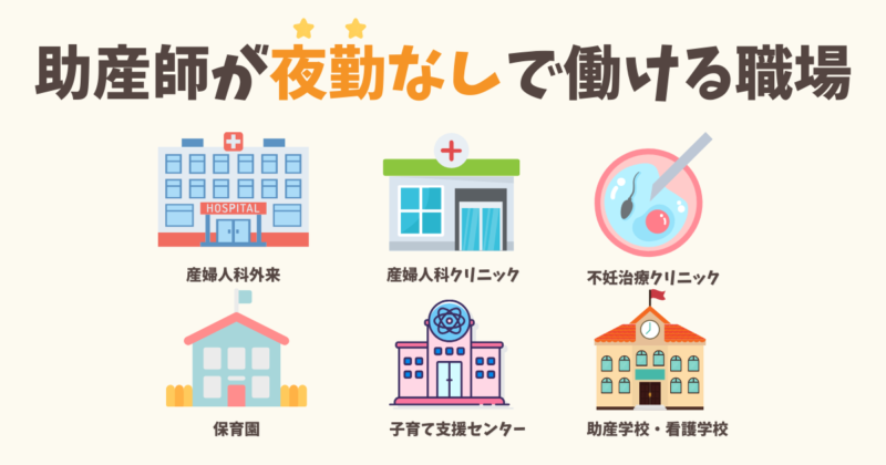 助産師が夜勤なしで働ける職場